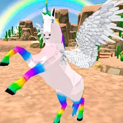 Скачать взлом Flying Unicorn Pegasus Games  [МОД Unlimited Money] - полная версия apk на Андроид