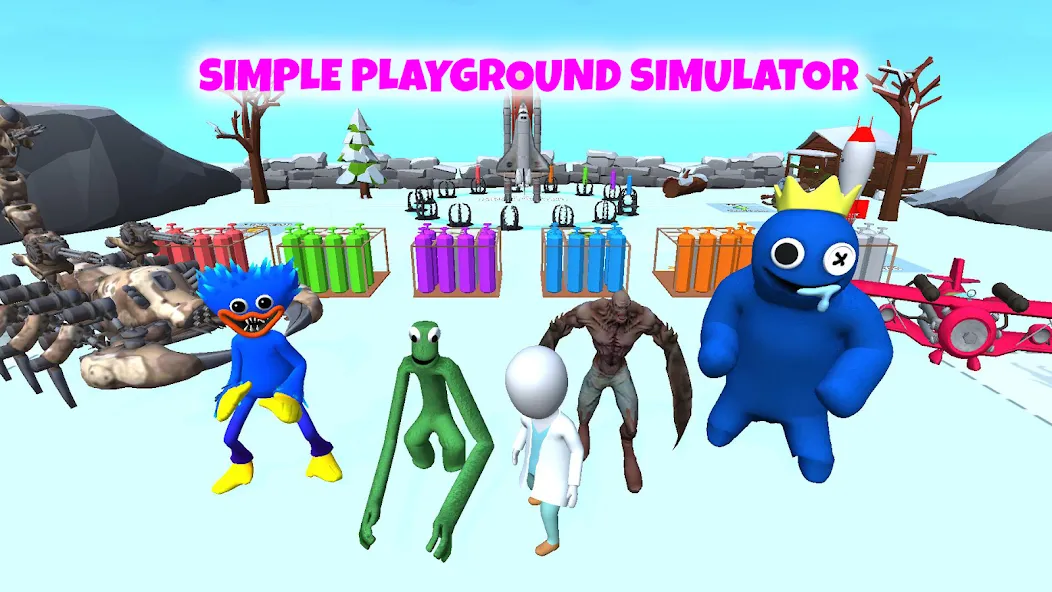 Grimace monster playground (Батл Плейграунд Монстерс)  [МОД Menu] Screenshot 4