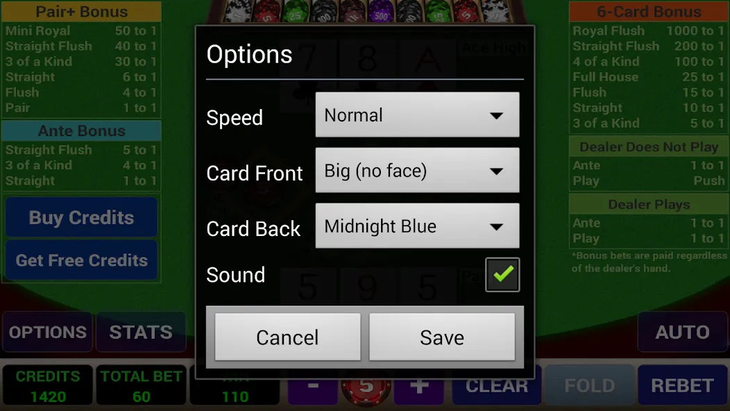 Ace 3-Card Poker (эйс 3)  [МОД Unlimited Money] Screenshot 4