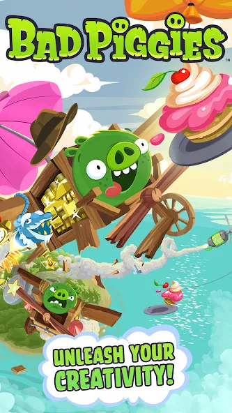 Bad Piggies (Бэд Пиггиз)  [МОД Все открыто] Screenshot 1