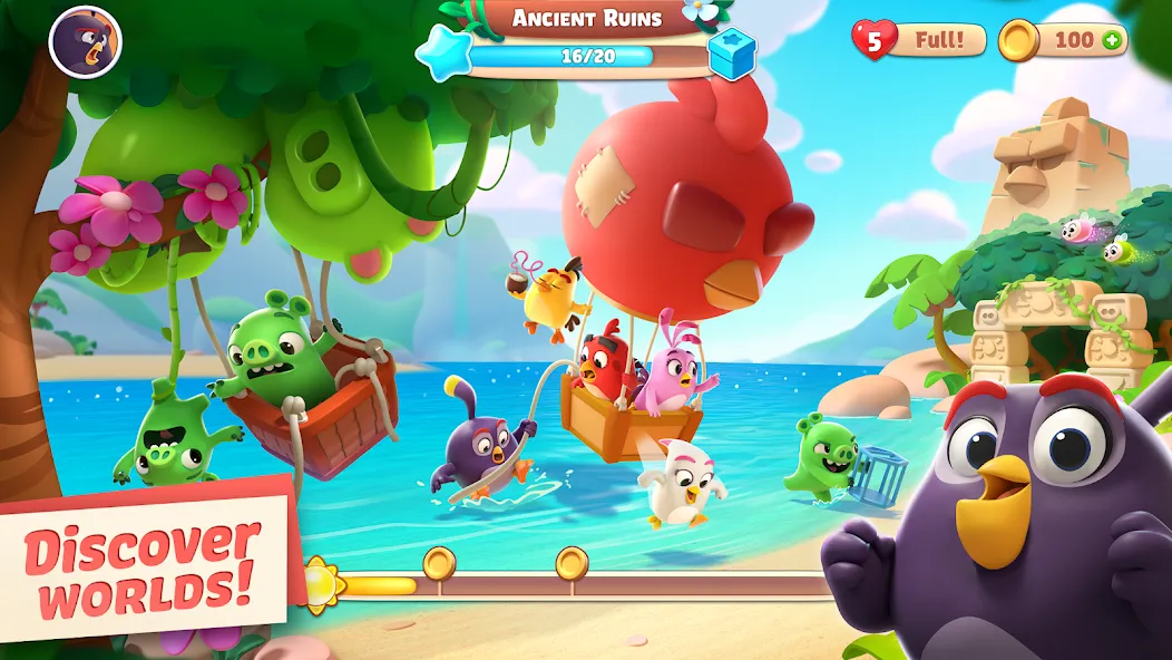 Angry Birds Journey (Энгри Бердс Джорни)  [МОД Menu] Screenshot 2