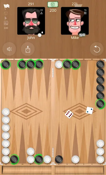 Backgammon Online  [МОД Menu] Screenshot 1