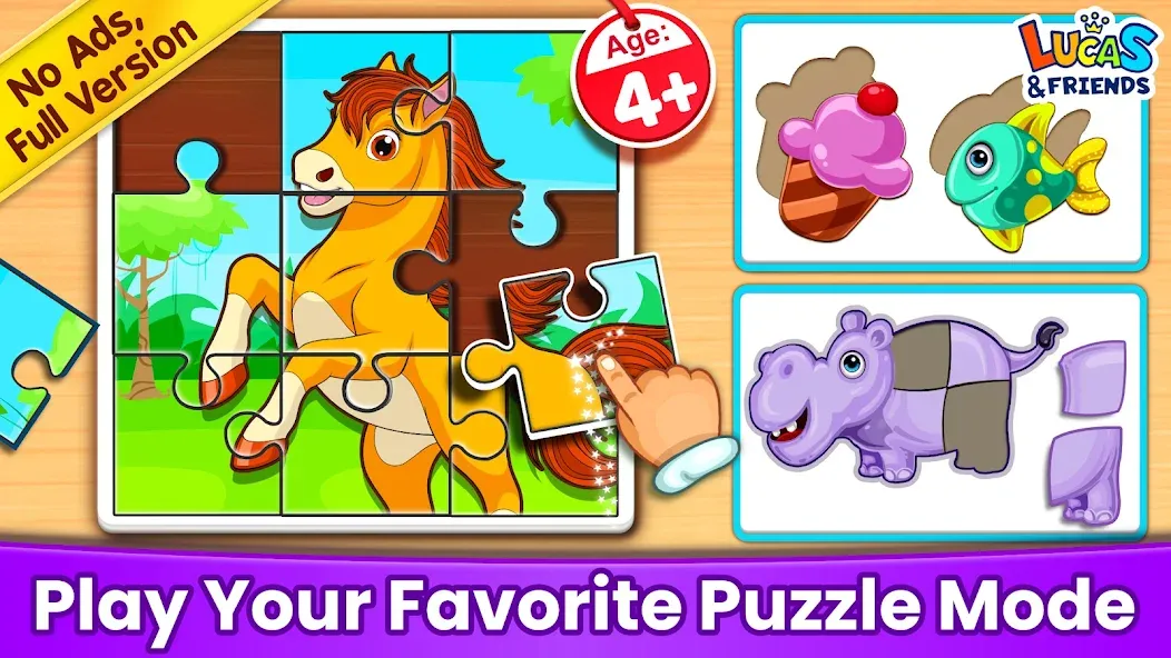 Puzzle Kids: Jigsaw Puzzles  [МОД Бесконечные монеты] Screenshot 1