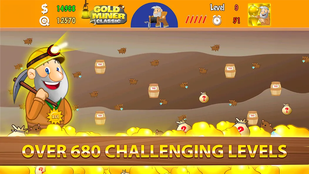 Gold Miner Classic: Gold Rush (Голд Майнер Классик)  [МОД Unlimited Money] Screenshot 3