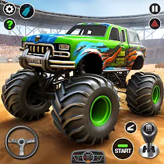 Взлом 4x4 Monster Truck Racing Games (Монстр Трак Гонки игры)  [МОД Все открыто] - последняя версия apk на Андроид