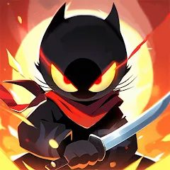 Скачать взломанную Ninja Cat - Idle Arena (Крейзи Ниндзя Кэт)  [МОД Бесконечные деньги] - последняя версия apk на Андроид