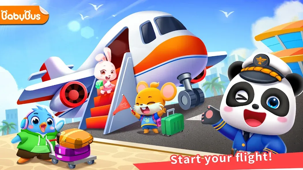 Baby Panda's Airport  [МОД Бесконечные деньги] Screenshot 1