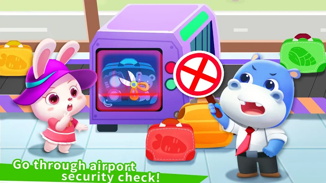 Baby Panda's Airport  [МОД Бесконечные деньги] Screenshot 3