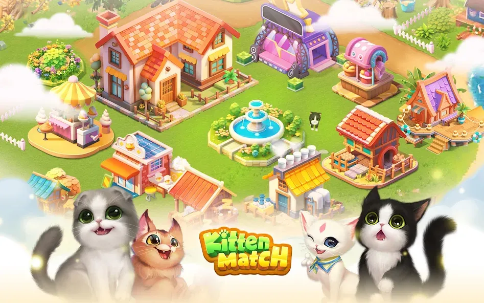 Kitten Match (Киттен Матч)  [МОД Много денег] Screenshot 1