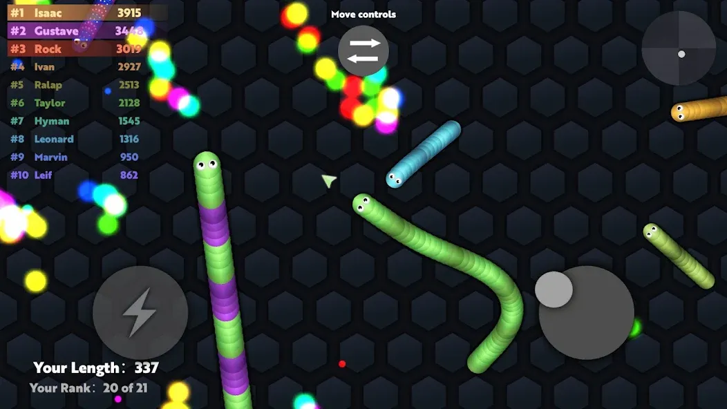 Slide.io - Hungry Snake Game  [МОД Все открыто] Screenshot 1