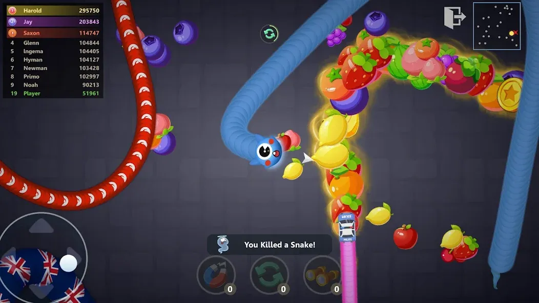 Snake War™ Hungry Worm.io Game (Снейк Вар)  [МОД Все открыто] Screenshot 3