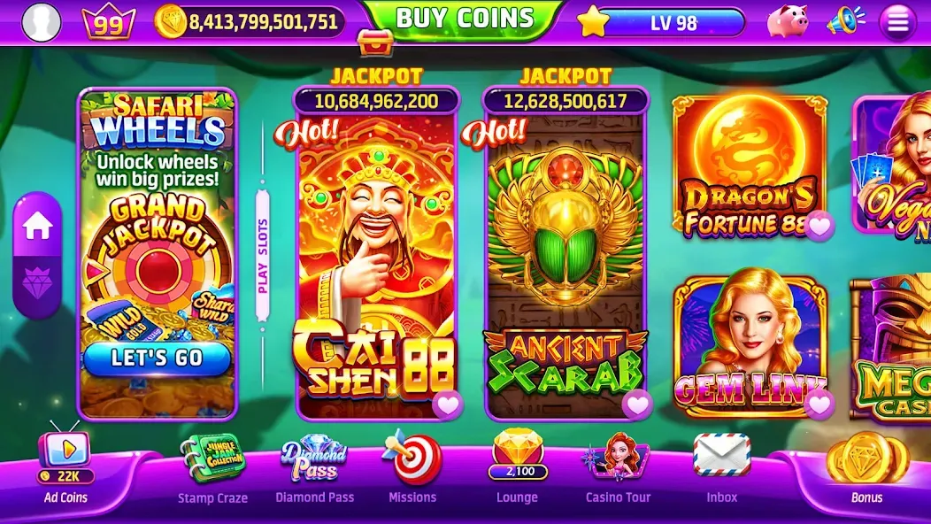 Golden Casino - Slots Games (Голден Казино)  [МОД Меню] Screenshot 2