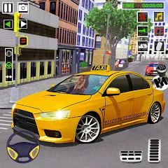 Скачать взломанную City Taxi Games-Taxi Car Games (Сити Такси Игры)  [МОД Menu] - стабильная версия apk на Андроид