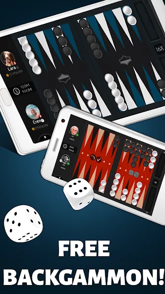 Backgammon Offline  [МОД Menu] Screenshot 2