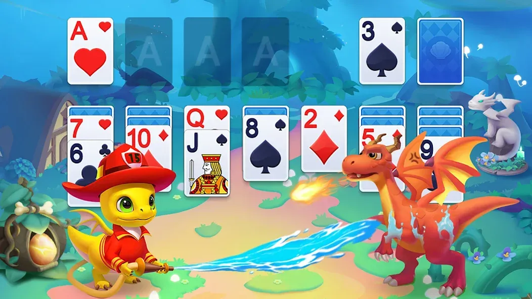 Solitaire Dragons  [МОД Unlimited Money] Screenshot 2