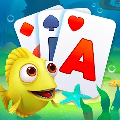 Взломанная Solitaire TriPeaks Fish (Солитер ТриПикс Рыбка)  [МОД Меню] - полная версия apk на Андроид