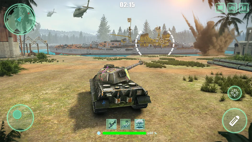 World Tanks War: Offline Games (Танковые военные машины Блиц)  [МОД Все открыто] Screenshot 1