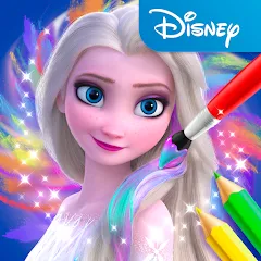 Взломанная Disney Coloring World (Дисней)  [МОД Бесконечные монеты] - полная версия apk на Андроид