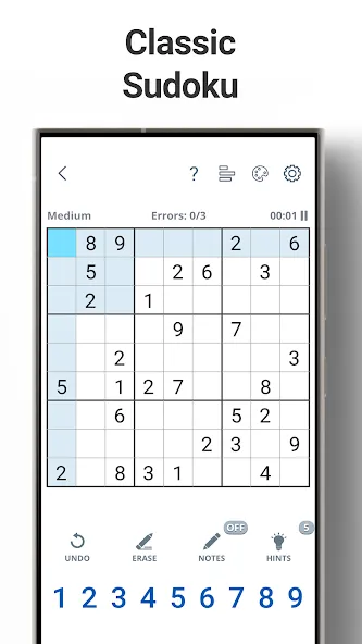 Sudoku Levels: Daily Puzzles  [МОД Menu] Screenshot 1