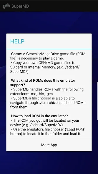 SuperMD (All in One Emulator) (уперМД)  [МОД Menu] Screenshot 2