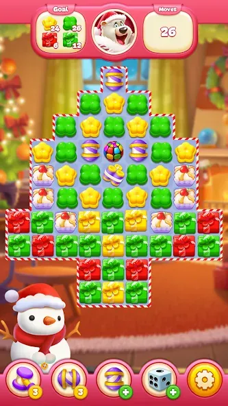 Sweet Candy Match: Puzzle Game (Свит Кэнди Матч)  [МОД Бесконечные монеты] Screenshot 1