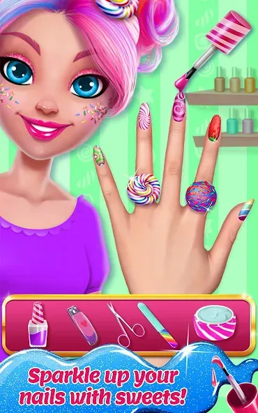 Candy Makeup Beauty Game  [МОД Бесконечные монеты] Screenshot 3