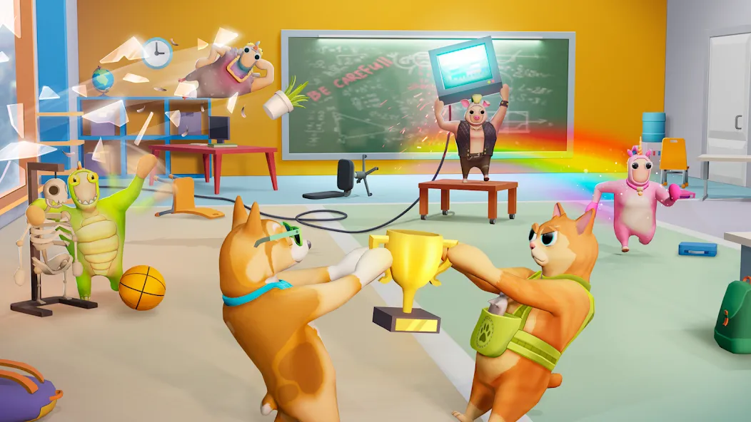 Gang Battle Party: Animals 3D  [МОД Много монет] Screenshot 1