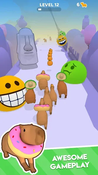 Capybara Rush (Капибара Раш)  [МОД Много монет] Screenshot 2