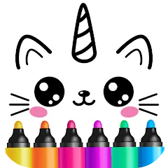 Взлом Drawing for kids! Toddler draw  [МОД Много денег] - последняя версия apk на Андроид