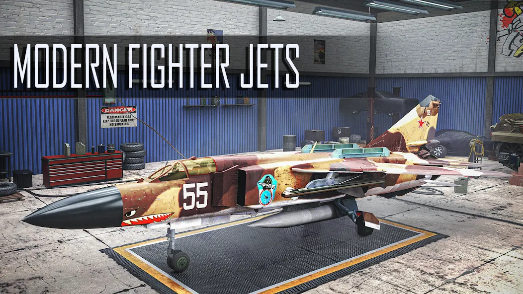 Jet Fighter: Sky Combat 3D (Джет Файтер)  [МОД Меню] Screenshot 3