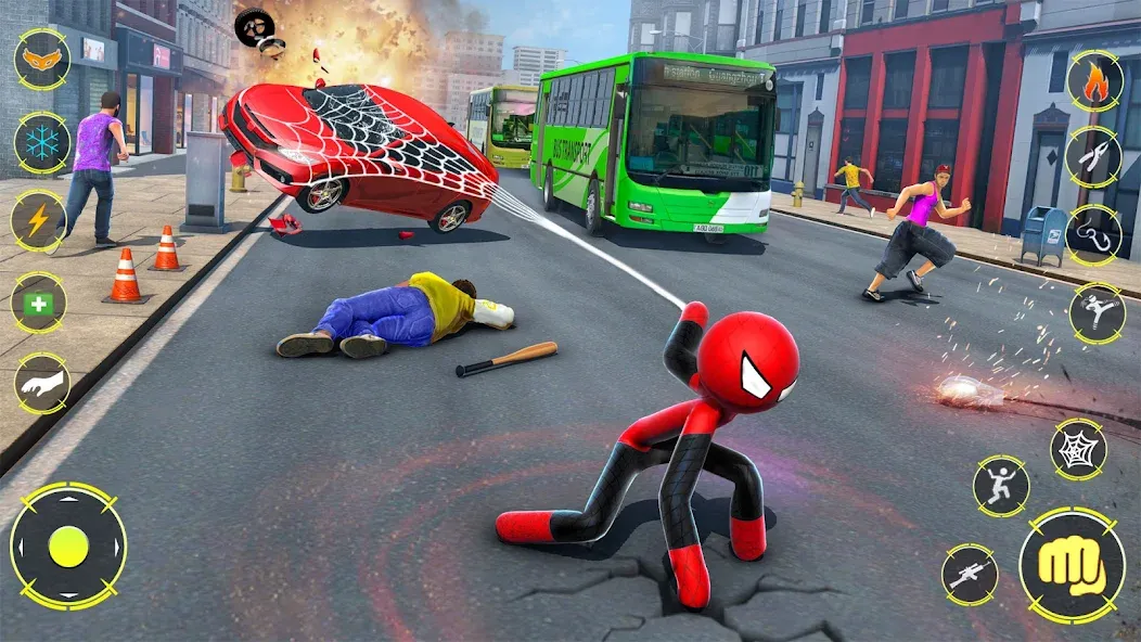 StickMan Rope Hero Spider Game (Стикмен Роуп Хиро Спайдер Гейм)  [МОД Unlimited Money] Screenshot 3