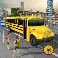 Скачать взломанную School Bus Driving Game  [МОД Меню] - стабильная версия apk на Андроид