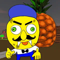 Скачать взлом Neighbor Sponge. Scary Secret  [МОД Бесконечные монеты] - последняя версия apk на Андроид