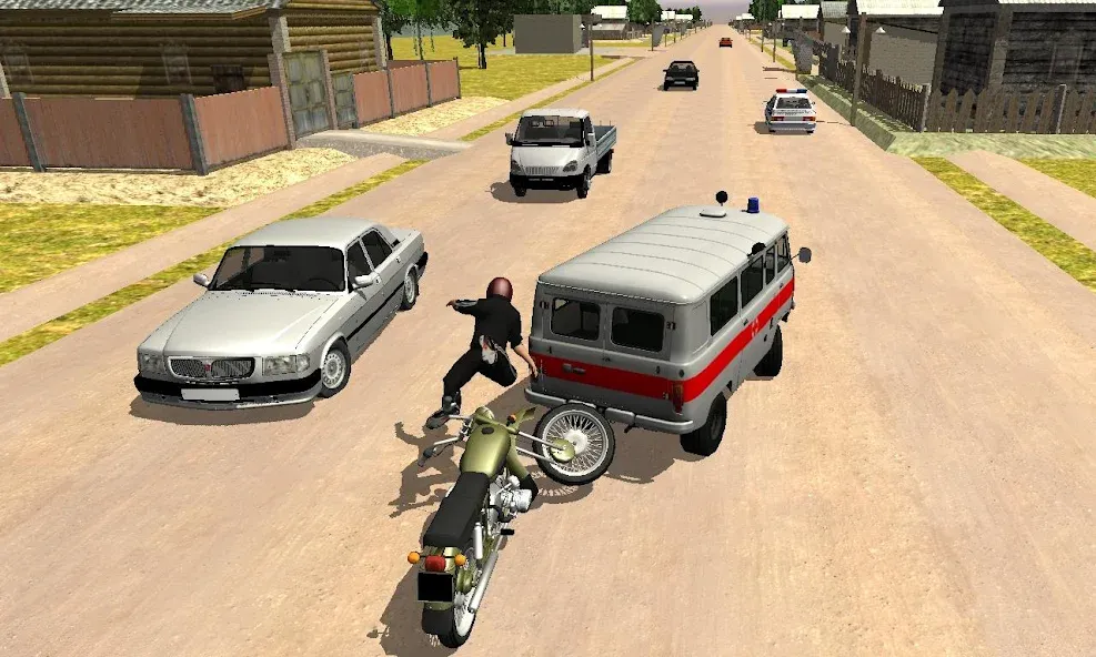 Russian Moto Traffic Rider 3D  [МОД Unlocked] Screenshot 4