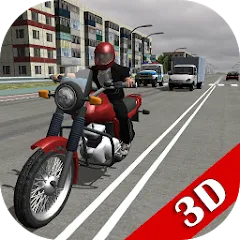 Скачать взломанную Russian Moto Traffic Rider 3D  [МОД Unlocked] - полная версия apk на Андроид