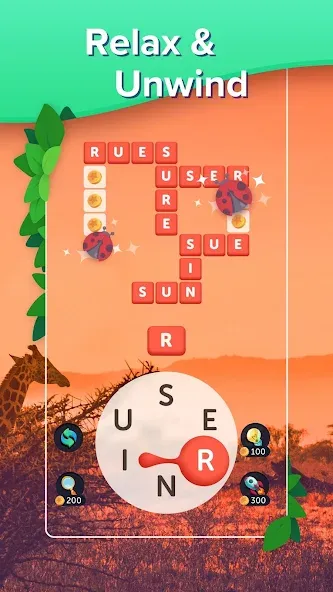 Puzzlescapes Word Search Games (Паззлскейпс Ворд Срч Геймс)  [МОД Бесконечные деньги] Screenshot 2