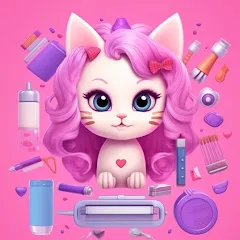 Взлом Idle Cat Makeover: Hair Salon  [МОД Меню] - полная версия apk на Андроид