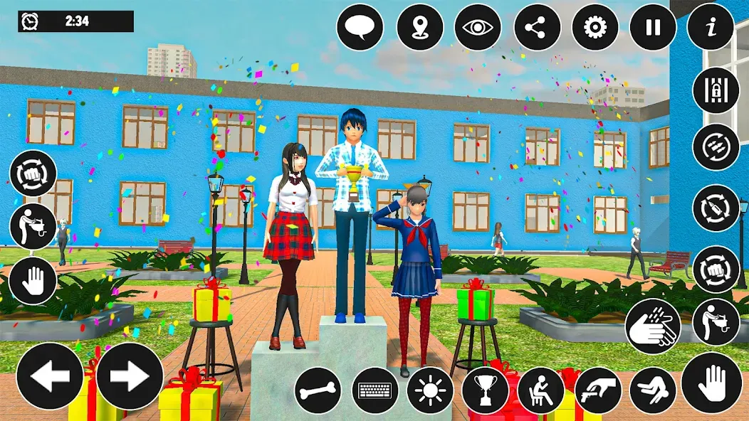 High School Boy Virtual Life  [МОД Много монет] Screenshot 1