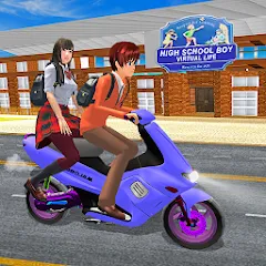 Взломанная High School Boy Virtual Life  [МОД Много монет] - последняя версия apk на Андроид