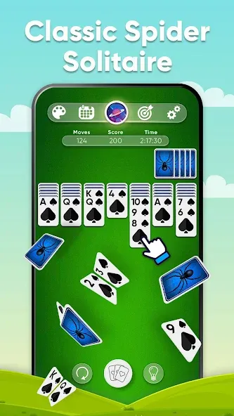 Spider Solitaire (Спайдер Солитер)  [МОД Mega Pack] Screenshot 1