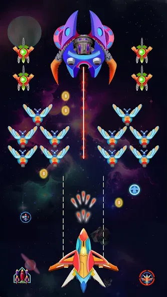 Galaxy Shooting: Alien Attack (Гэлэкси Шутинг)  [МОД Много монет] Screenshot 2