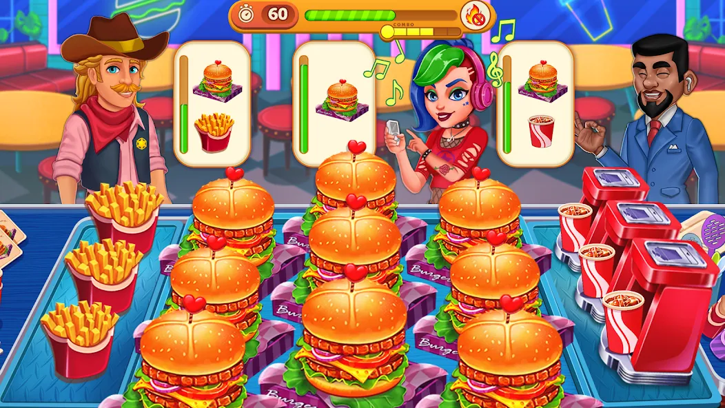 Cooking Max: Restaurant Games (Кукинг Макс)  [МОД Бесконечные деньги] Screenshot 4