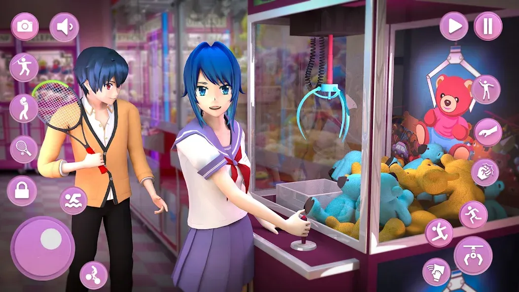 Anime School Girl Simulator 3D  [МОД Unlimited Money] Screenshot 4