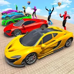 Взломанная Mega Ramp Car Games Car Stunts  [МОД Бесконечные деньги] - полная версия apk на Андроид