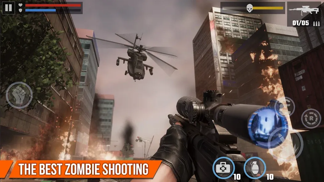 Dead Target: Zombie Games 3D  [МОД Бесконечные монеты] Screenshot 4