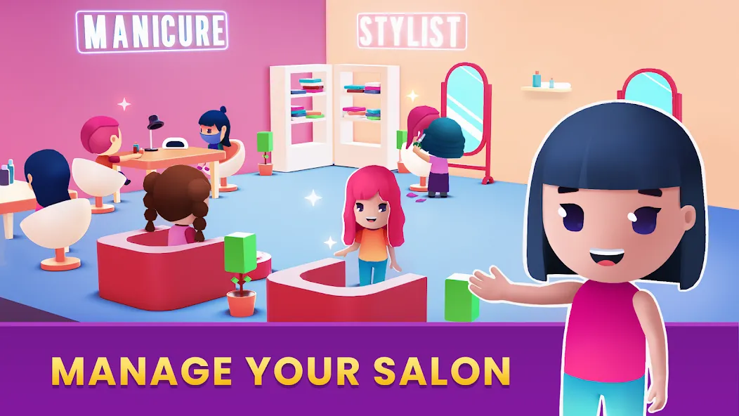 Idle Beauty Salon Tycoon (Айдл Бьюти Салон Тайкун)  [МОД Меню] Screenshot 1