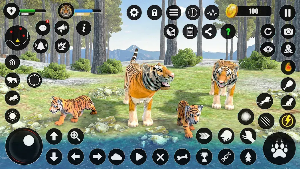 Tiger Simulator Animal Games (Тигровый симулятор  игры с животными)  [МОД Много денег] Screenshot 2