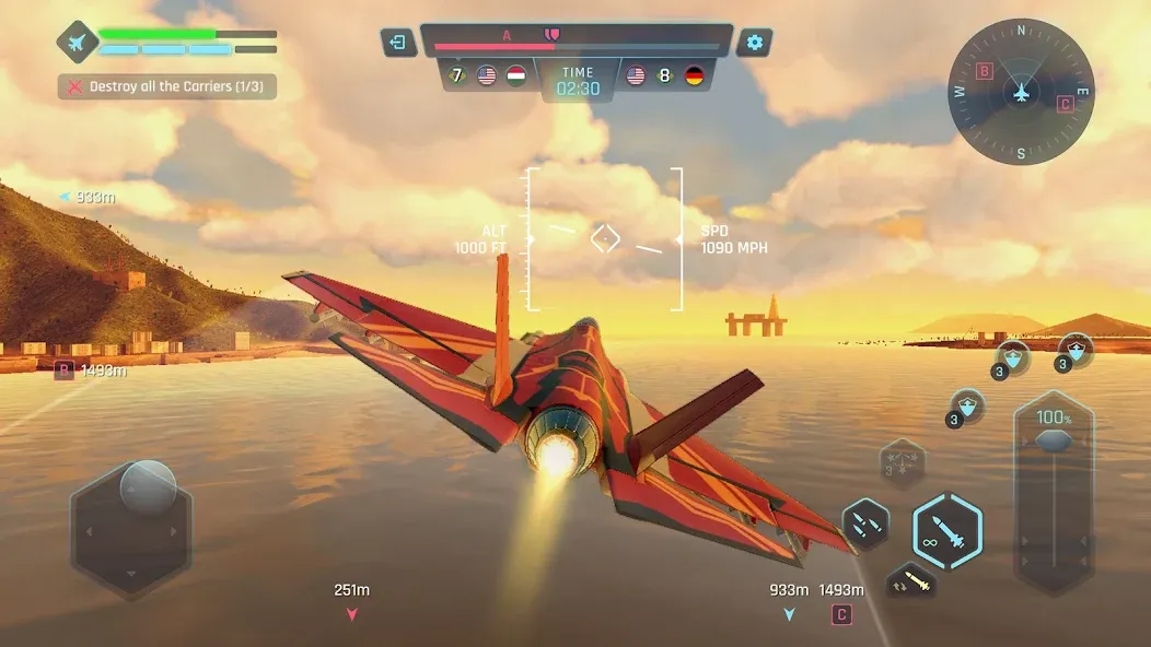 Sky Warriors: Airplane Games (Скай Ворриорс)  [МОД Все открыто] Screenshot 2