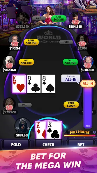 Mega Hit Poker: Texas Holdem (Мега Хит Покер)  [МОД Unlimited Money] Screenshot 3