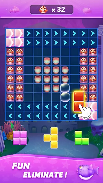 Block Ocean 1010 Puzzle Games (Блок Океан 1010 Головоломки)  [МОД Menu] Screenshot 3